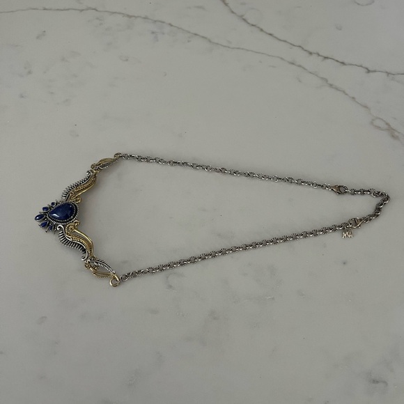 Carolyn Pollack American West sterling silver, brass and Lapis Lazuli necklace - Picture 5 of 10